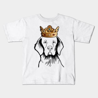 Clumber Spaniel Dog King Queen Wearing Crown Kids T-Shirt